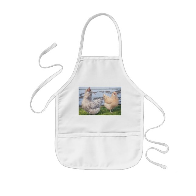 Delantal Infantil Cooking Apron Two Chickens Farmhouse  (Frente)