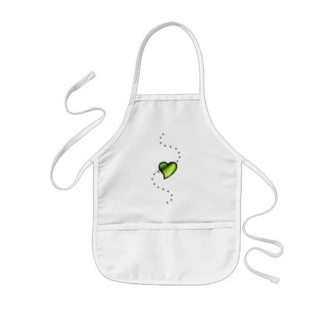 Delantal Infantil Corazón arcoiris con estrellas (Frente)