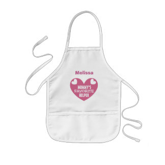 Delantal Infantil Corazón ROSADO conocido de encargo V1A del