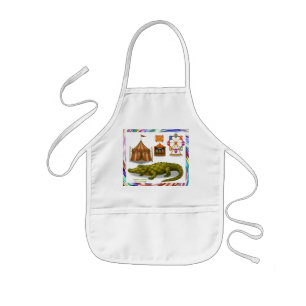 Delantal Infantil Crawford, cocodrilo de circo pintado