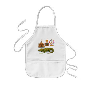 Delantal Infantil Crawford, cocodrilo de circo pintado