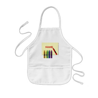 Delantal Infantil Crayons Color my Name Apron