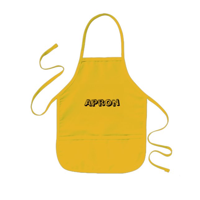 Delantal Infantil Crea tu propio amarillo (Frente)