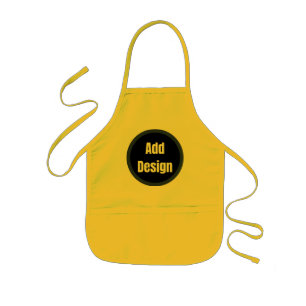 Delantal Infantil Crea tu propio azul gris oscuro personalizado