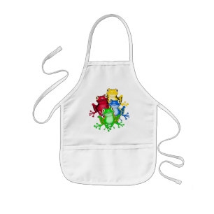 Delantal Infantil Cuatro camisetas y regalos de las ranas