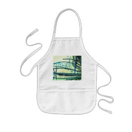 Delantal Infantil Curvas azules