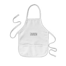 Custom Minimal Modern Kids Apron Kitchen Crafts
