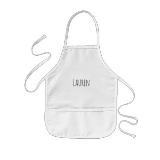 Delantal Infantil Custom Name Kids Apron
