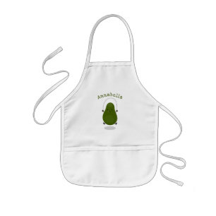 Delantal Infantil Cute aguacate salto cuerda personalizado ilustraci