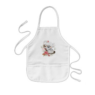 Delantal Infantil Cute Baby Koala Gold Speckle Nombre personalizado