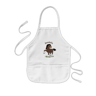 Delantal Infantil Cute Clydesdale personalizado de caballo ilustraci