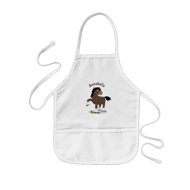 Delantal Infantil Cute Clydesdale personalizado de caballo ilustraci (Frente)