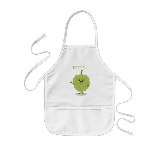 Delantal Infantil Cute crema crema de manzana cherimoya personalizad (Frente)