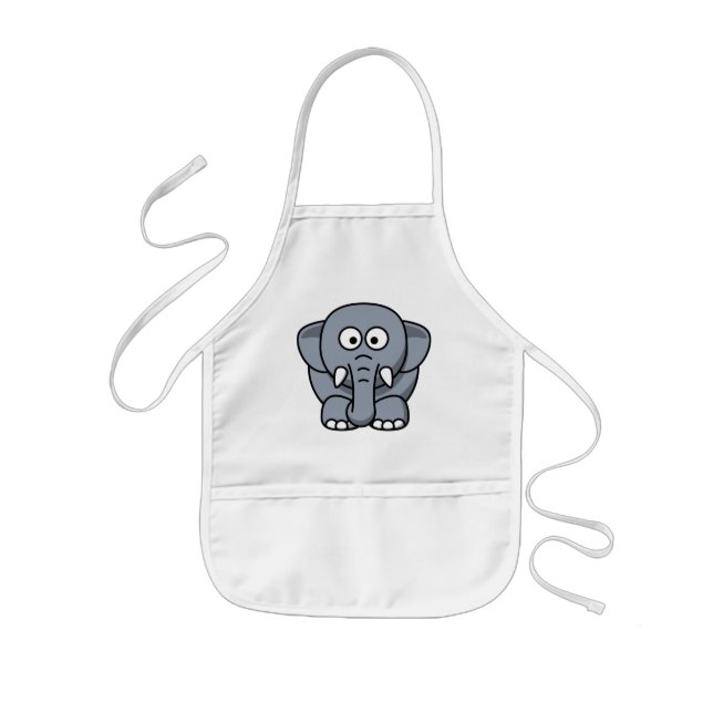 Delantal Infantil Cute Funny Elephant (Frente)