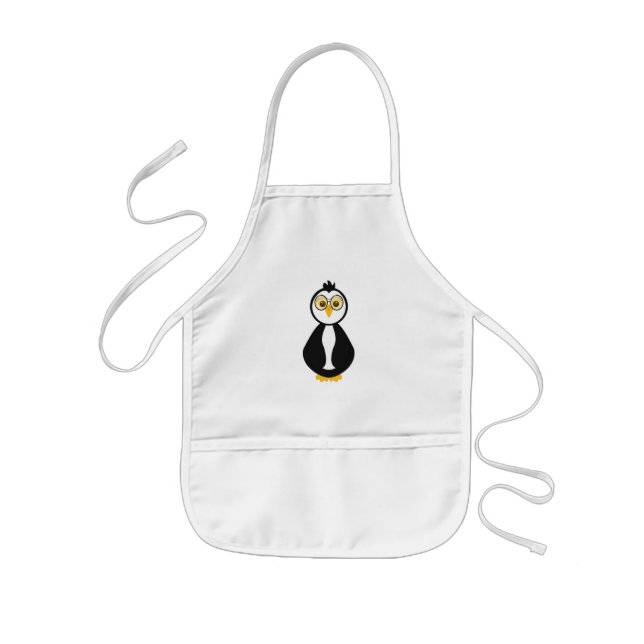 Delantal Infantil Cute Nerdy Penguin (Frente)