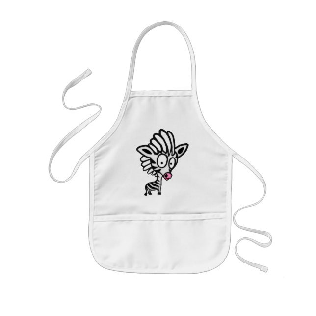 Delantal Infantil Cute Personalizado Zebra (Frente)
