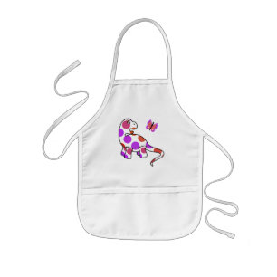 Delantal Infantil Cute Polka Dot Dinosaur Apron
