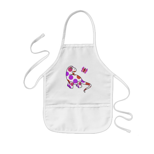 Delantal Infantil Cute Polka Dot Dinosaur Apron (Frente)