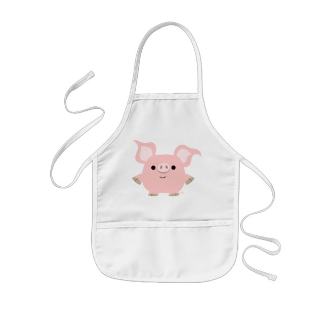 Delantal Infantil Cute Shorty Cartoon Pig Children Apron (Frente)