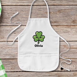 Delantal Infantil Cute Smiling Clover