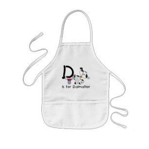 Delantal Infantil D está para las camisetas y los regalos de Dalmati