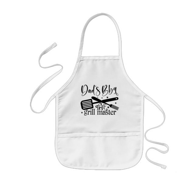 Delantal Infantil Dads BBQ The Grill Master (Frente)