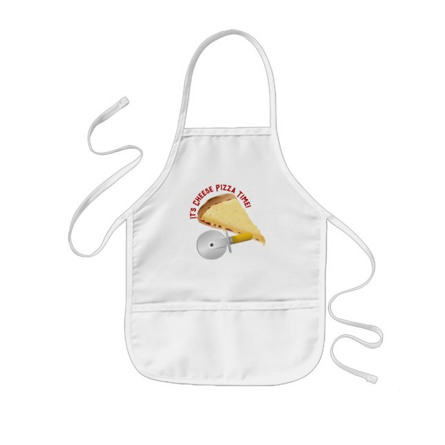Delantal Infantil Día de la Pizza de Queso (Frente)