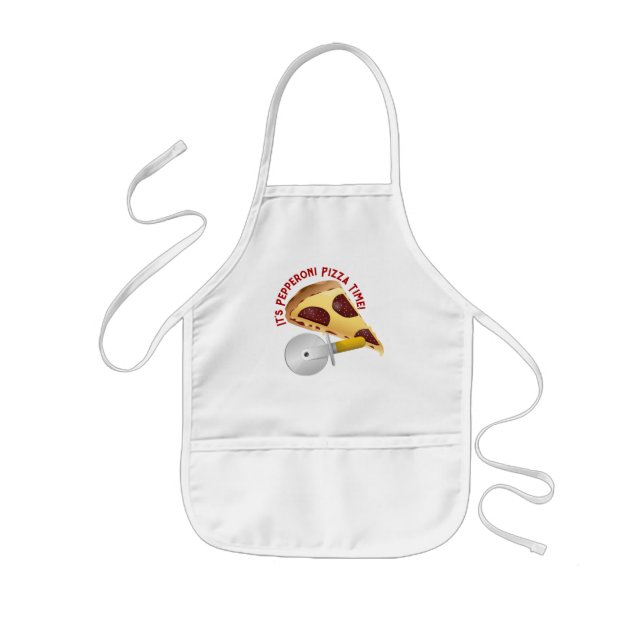Delantal Infantil Día de pizza de queso (Frente)