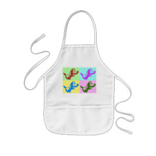 Delantal Infantil Dibujo de arte pop Dog Apron