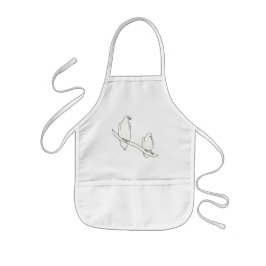 Delantal Infantil Dibujo de dos águilas en una sucursal