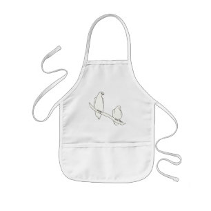 Delantal Infantil Dibujo de dos águilas en una sucursal