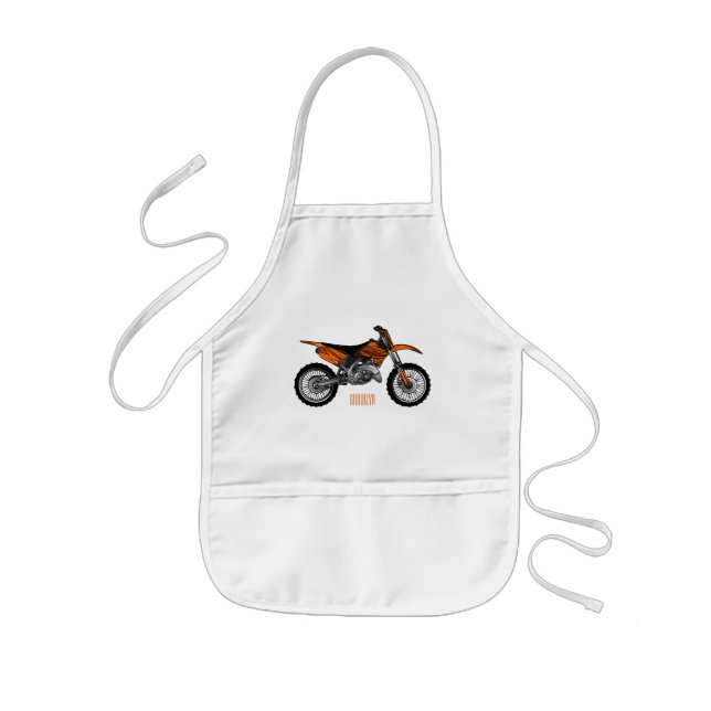 Delantal Infantil Dirt bike off-road motorcycle / motocross cartoon (Frente)