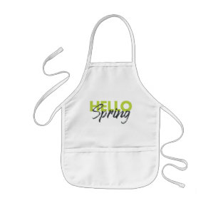Delantal Infantil Diseño alegre, moderno, divertido y vibrante Hola
