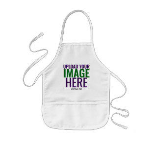 Delantal Infantil Diseño blanco simple editable moderno para niños