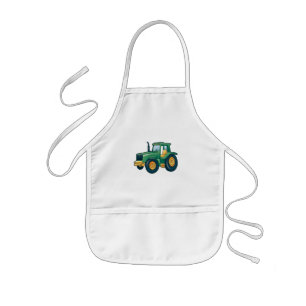 Delantal Infantil Diseño divertido de tractor de dibujos animados