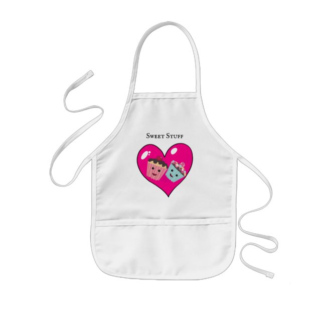 Delantal Infantil Dulce Apron I Heart CupCakes Apron (Frente)