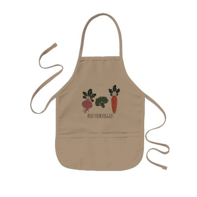 Delantal Infantil #eatyourveggies los niños apron (Frente)