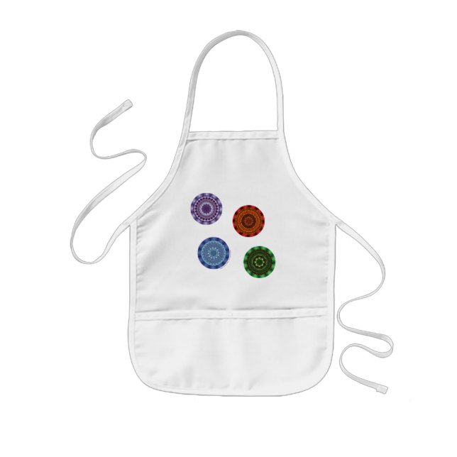 Delantal Infantil El Apron de los Elementos Mandalas (Frente)