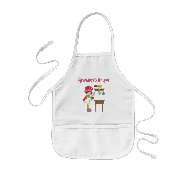 Delantal Infantil El ayudante de la abuela en la cocina (Frente)