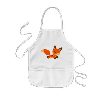Delantal Infantil El Fox lindo del dibujo animado de la flota