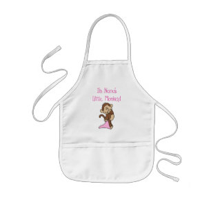 Delantal Infantil El mono de Nana - camisetas y regalos rosados