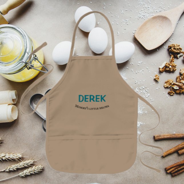 Delantal Infantil El nombre del niño pequeño auxiliar de mamá (Subido por el creador)