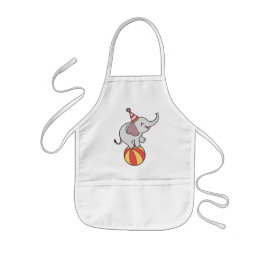 Delantal Infantil Elefante de Circo Cuto en la bola - Fiesta de cump