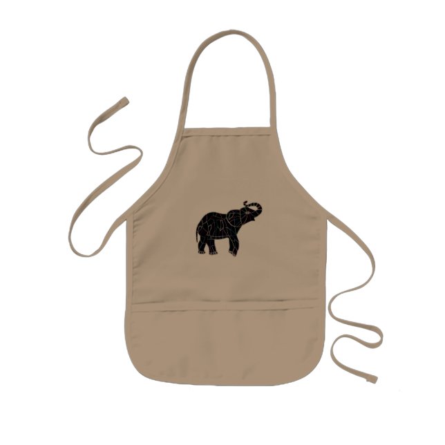 Delantal Infantil Elefante eléctrico de neón (Frente)