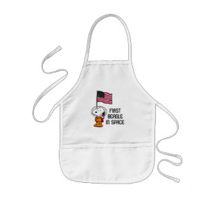 Delantal Infantil ESPACIO   Snoopy Con Astronauta De Bandera