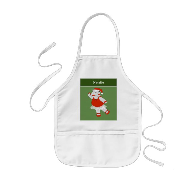 Delantal Infantil Especial de Navidades Ballerina Hippo (Frente)