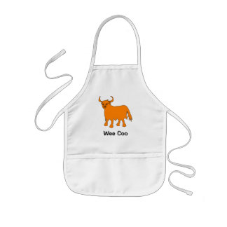 Delantal Infantil Espectro "Wee Coo" de niños escoceses de la vaca H