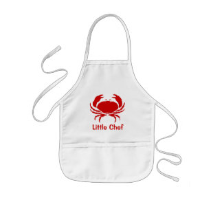 Delantal Infantil Esponja roja de cangrejo para los niños   Personal