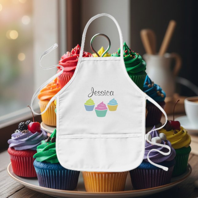 Delantal Infantil Esponte de cocción personalizada para niños (Kid's apron for baking cupcakes)