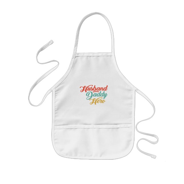 Delantal Infantil Esposo, papi, héroe (Frente)